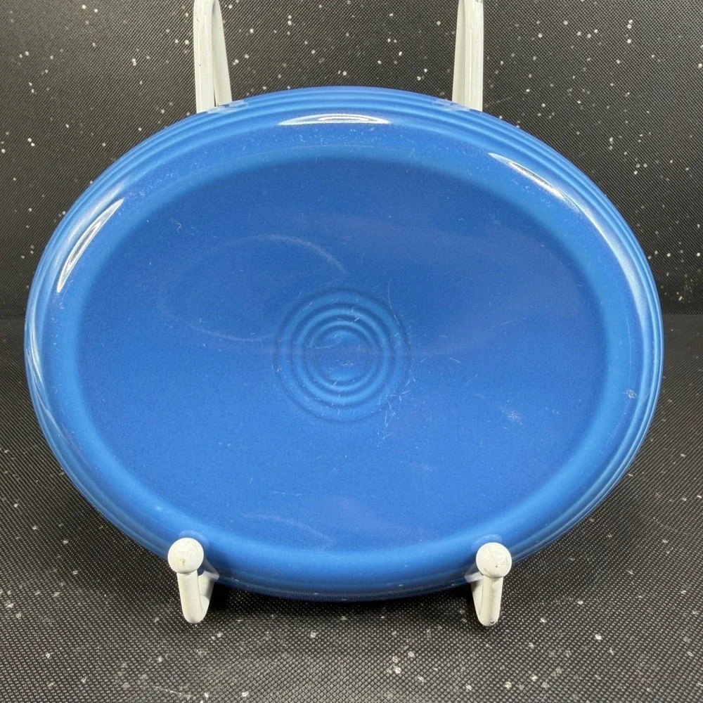 Fiesta Lapis Blue Small Oval Soap Dish Holder 6Inch Ceramic Serving Tray HLC USA